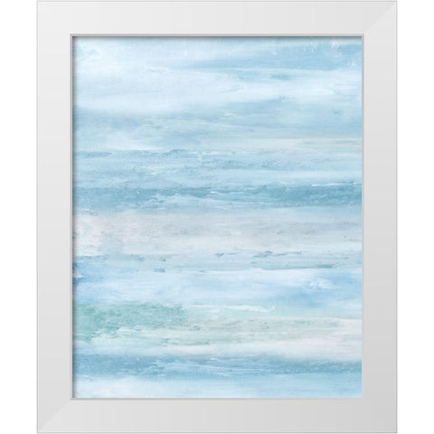 Blue Clouds I. White Modern Wood Framed Art Print by Tice, C.