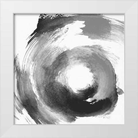 Circular Abstract I. White Modern Wood Framed Art Print by Anonymous