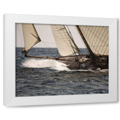 Running with the Wind White Modern Wood Framed Art Print by Anonymous