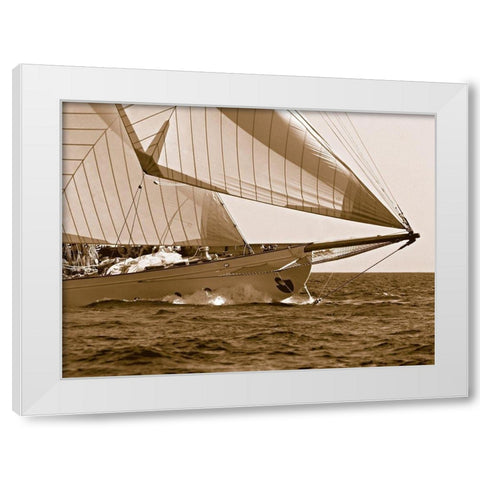 Starboard Track White Modern Wood Framed Art Print by Anonymous