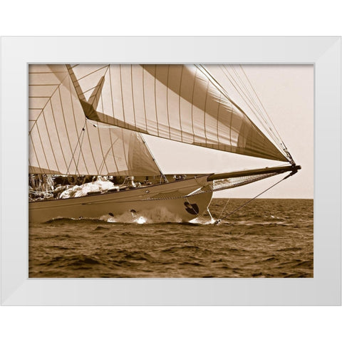 Starboard Track White Modern Wood Framed Art Print by Anonymous