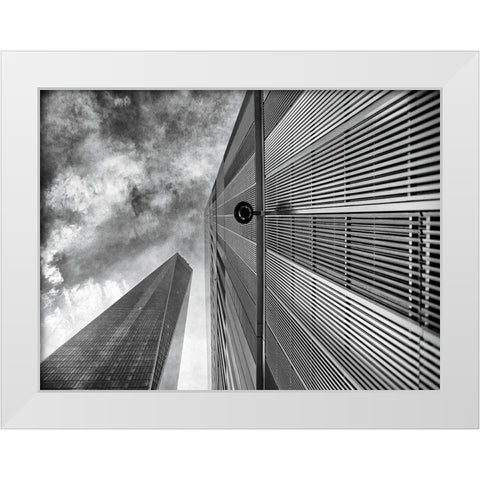Perspective on Freedom Tower White Modern Wood Framed Art Print by Graciet, Stephane