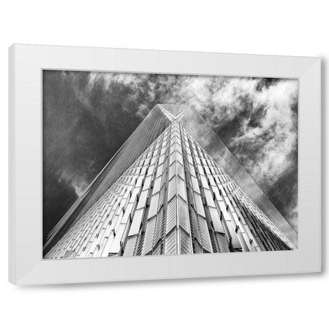 Urban Angle White Modern Wood Framed Art Print by Graciet, Stephane