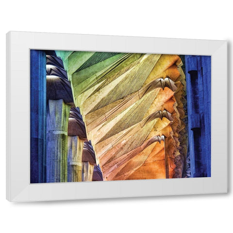Colors of the Sagrada Familia White Modern Wood Framed Art Print by Pearlman, Steve