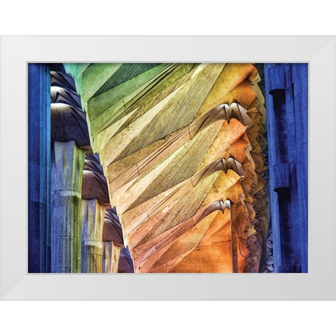Colors of the Sagrada Familia White Modern Wood Framed Art Print by Pearlman, Steve