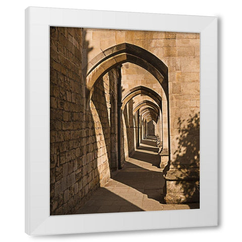 Cloister Arches White Modern Wood Framed Art Print by Anonymous