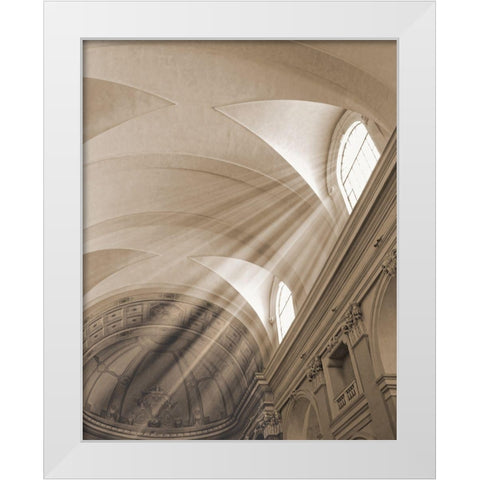 Sunbeamed Cathedral White Modern Wood Framed Art Print by Anonymous