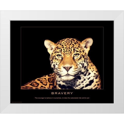 Bravery White Modern Wood Framed Art Print by Anonymous
