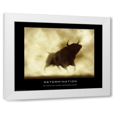 Determination White Modern Wood Framed Art Print by Anonymous