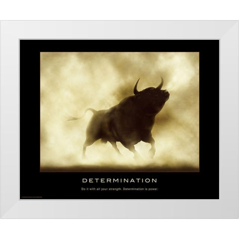 Determination White Modern Wood Framed Art Print by Anonymous