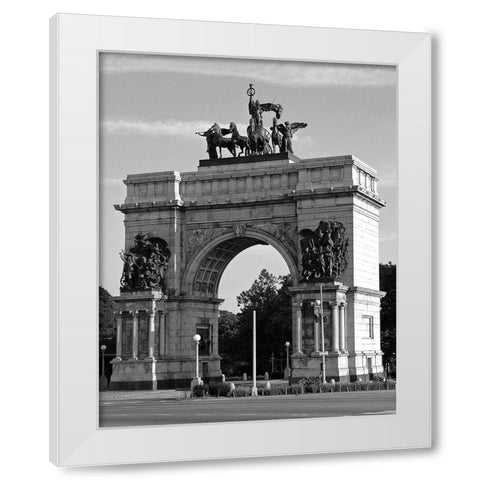 Grand Army Plaza Arch, Brooklyn White Modern Wood Framed Art Print by Maier, Phil