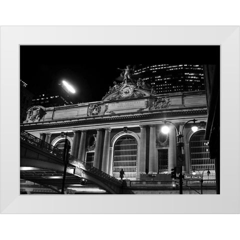 Grand Central Station at Night White Modern Wood Framed Art Print by Maier, Phil