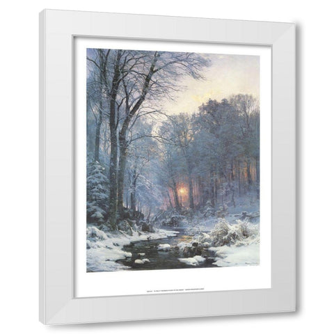 A Twilit Wooded River White Modern Wood Framed Art Print by Andersen-Lunby, Anderson