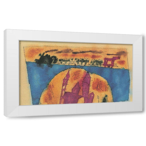 Choo-Choo White Modern Wood Framed Art Print by Unknown