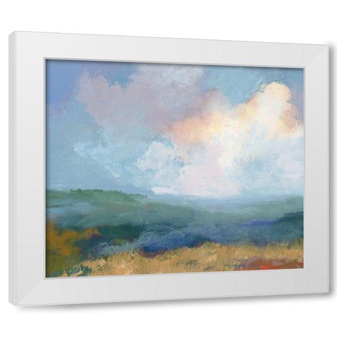 Summertime White Modern Wood Framed Art Print by Unknown