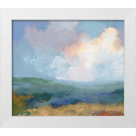 Summertime White Modern Wood Framed Art Print by Unknown
