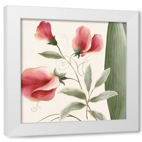 Passion Flower White Modern Wood Framed Art Print by Unknown