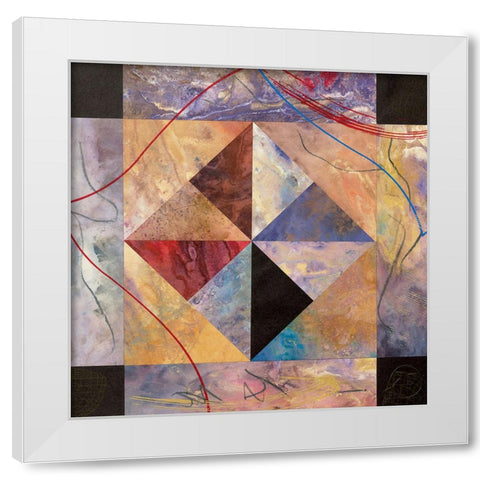 Geometry III White Modern Wood Framed Art Print by Unknown