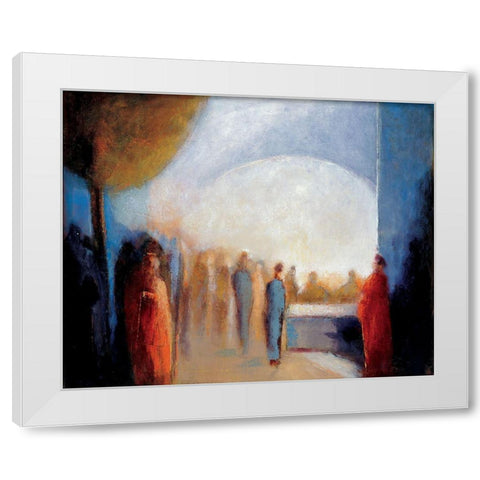 Midnight Mass White Modern Wood Framed Art Print by Unknown
