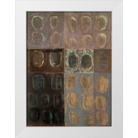 Thinmprints White Modern Wood Framed Art Print by Unknown