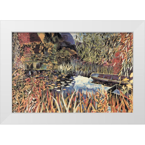 Magic Pond I White Modern Wood Framed Art Print by Unknown