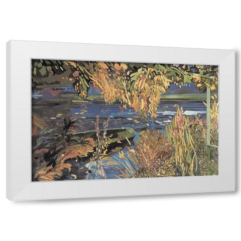 Magic Pond II White Modern Wood Framed Art Print by Unknown