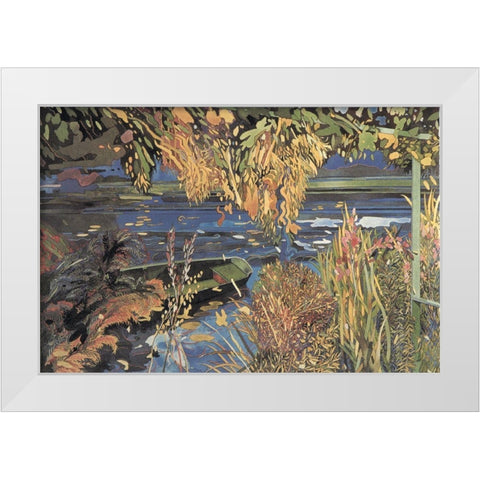 Magic Pond II White Modern Wood Framed Art Print by Unknown