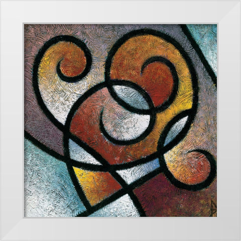 Pathways I White Modern Wood Framed Art Print by Unknown