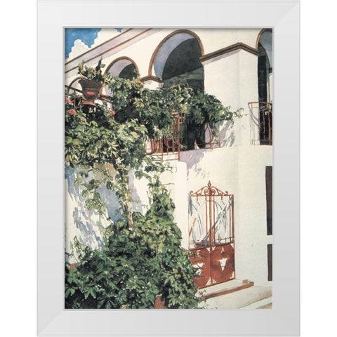 White Veranda White Modern Wood Framed Art Print by Unknown