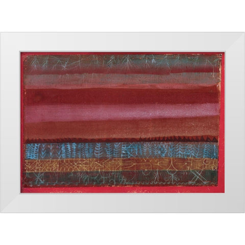 Red Fern White Modern Wood Framed Art Print by Unknown