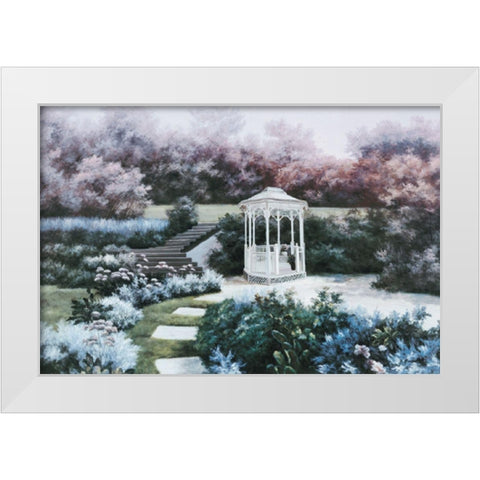 White Gazebo White Modern Wood Framed Art Print by Unknown
