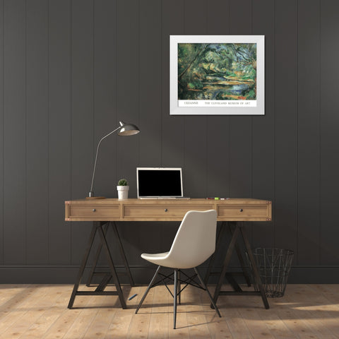 Woodlands White Modern Wood Framed Art Print by Unknown