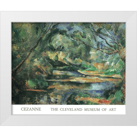 Woodlands White Modern Wood Framed Art Print by Unknown