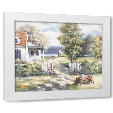 Seaside Cottage I White Modern Wood Framed Art Print by Unknown