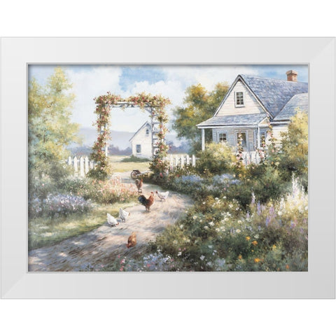 Seaside Cottage II White Modern Wood Framed Art Print by Unknown