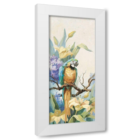 Parrot Panel I White Modern Wood Framed Art Print by Unknown