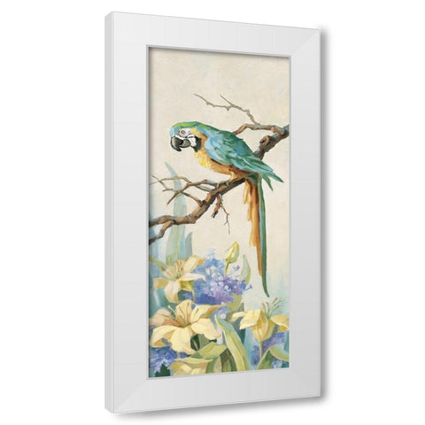 Parrot Panel II White Modern Wood Framed Art Print by Unknown