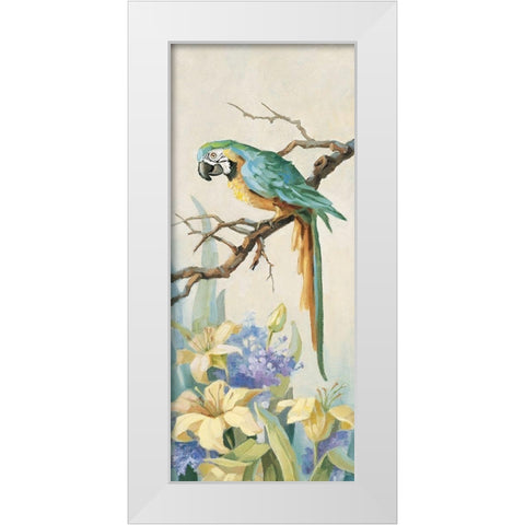 Parrot Panel II White Modern Wood Framed Art Print by Unknown