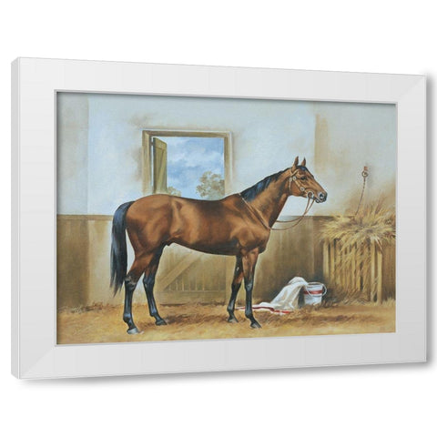 Thoroughbred II White Modern Wood Framed Art Print by Unknown