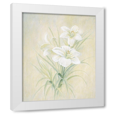 White Lily White Modern Wood Framed Art Print by Unknown