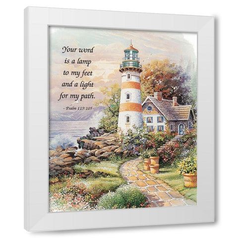 Your Word White Modern Wood Framed Art Print by Unknown