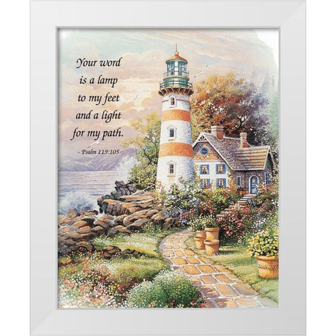 Your Word White Modern Wood Framed Art Print by Unknown