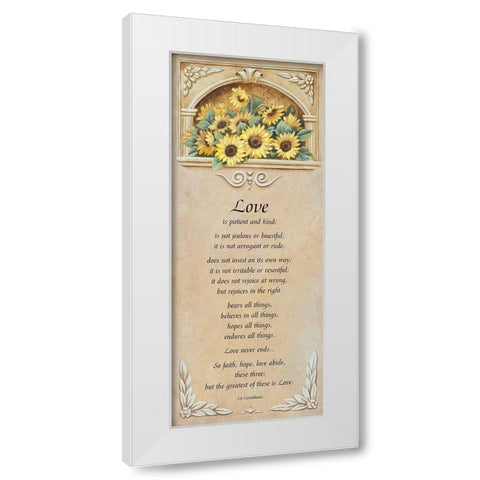 Love is Patient White Modern Wood Framed Art Print by Unknown