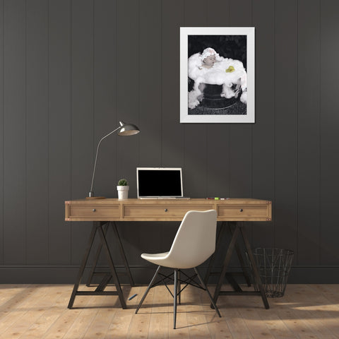 Rubber Ducky White Modern Wood Framed Art Print by Unknown