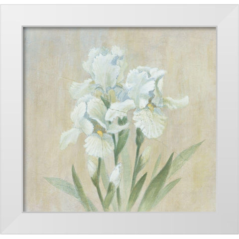 White Gladiola White Modern Wood Framed Art Print by Unknown