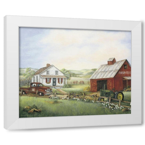 Fresh Eggs White Modern Wood Framed Art Print by Unknown