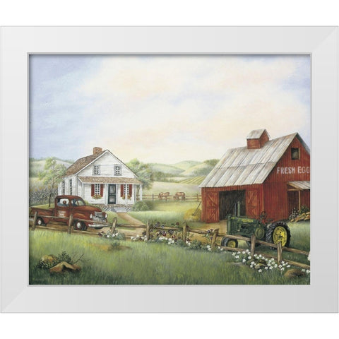 Fresh Eggs White Modern Wood Framed Art Print by Unknown