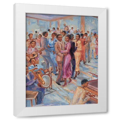 Dance Time I White Modern Wood Framed Art Print by Unknown