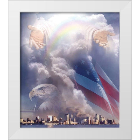 World Trade Ctr - 911 White Modern Wood Framed Art Print by Unknown