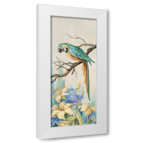 Parrot Panel I White Modern Wood Framed Art Print by Unknown